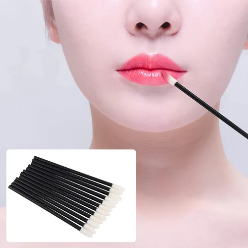 Vista 4 de 640 pinceles desechables para labios, aplicadores de lápiz labial, aplicadores de maquillaje, aplicadores de brillo de labios, probador, varitas