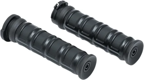 Vista 7 de Kuryakyn 6673 Dillinger Puños para control del acelerador de doble cable: motocicletas Harley-Davidson 1996-2019, negro satinado, 1 par