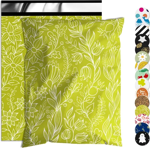 Vista 15 de 100 sobres de polietileno de 6 x 9 pulgadas, bolsas de envío impermeables y resistentes al desgarro con autosellado, lindo embalaje impreso de Animal