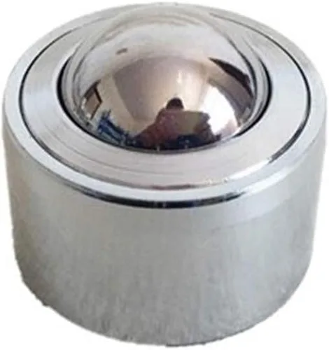CHFENG-C 2pcs 1.181 in Rodamiento de bola de acero KSM-30 Rodillo giratorio de bola redonda Rueda de metal plateado Unidades de bola de