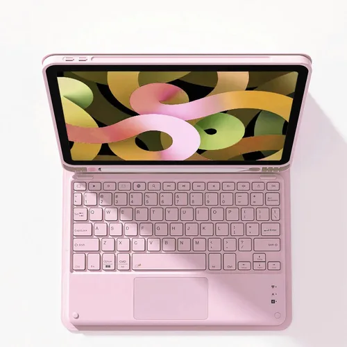 Vista 10 de Funda de teclado para Samsung Galaxy Tab A8 de 10.5 pulgadas 2022 (SM-X200/X205/X207), teclado Bluetooth inalámbrico desmontable magnético