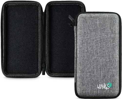 Vista 2 de WYNGS - Funda protectora para calculadora gráfica TI 84 Plus/TI 83 Plus/Casio FX-9860GII/Casio FX-9750 GIII/Casio PRIZM FX-CG 50, color gris claro