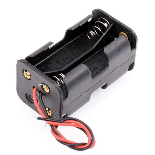 Vista 61 de 10 piezas de portapilas AA de 1 celda con tapa/interruptor de encendido/apagado/cables conductores, 1 caja de batería AA para producción