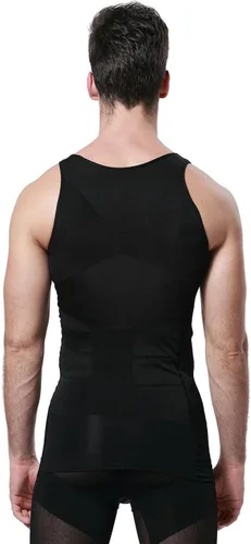 Vista 8 de GKVK Mens adelgazar cuerpo Shaper chaleco camisa Abdomen Slim