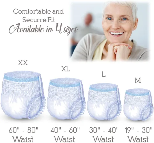 Vista 4 de Unique Wellness - Ropa interior absorbente (Pull-Ups), talla M (19-30 pulgadas de cintura) 16