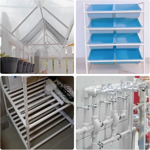 Vista 6 de Bivethoi Tapón de extremo de tubo de PVC de 3/4 pulgadas, adaptador de enchufe blanco, accesorio de tapa de extremo de tubería para construir