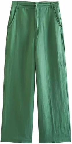Vista 7 de DCOT Linen-Blend Office Chic Suit Jacket Halter + Top + Elegant Female Trousers