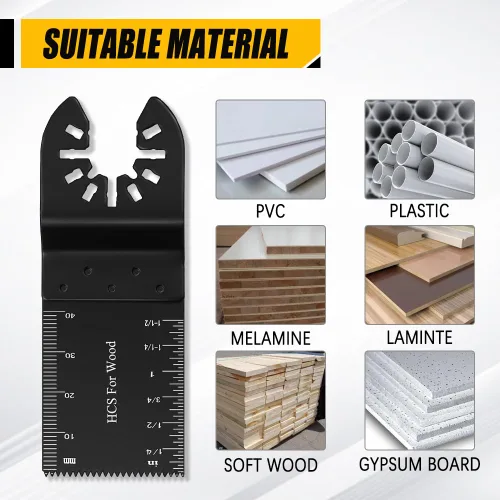 Vista 7 de 6 piezas de cuchillas para herramientas oscilantes, multiherramienta oscilante universal para madera, cuchillas de sierra oscilantes profesionales