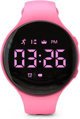 Reloj de seguimiento de fitness LED sin Bluetooth, reloj podómetro digital, con recuento de pasos/distancia/calorías/cronómetro/reloj despertador,