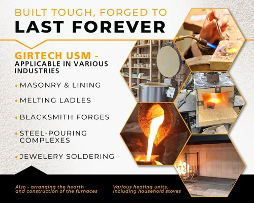 Vista 6 de USM-2 - Juego de 2 ladrillos refractarios resistentes, Chamotte 3000F Estufa estadounidense de 9 x 4-1/2 x 1-1/4 pulgadas, ladrillos refractarios