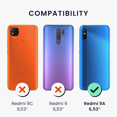 Vista 5 de kwmobile Funda compatible con Xiaomi Redmi 9A 9AT - Funda protectora de silicona TPU suave y delgada - Coconut Swirl
