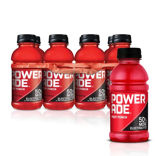 Vista 19 de POWERADE, Bebidas deportivas mejoradas con electrolitos con vitaminas, ponche de frutas, 20 onzas líquidas (paquete de 8)