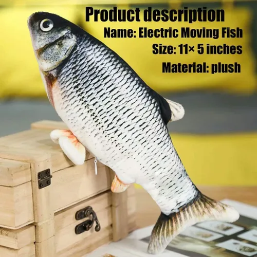 Vista 2 de Juguetes de peluche interactivos de peces móviles eléctricos