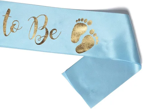 Vista 4 de OLILLY Banda perfecta para mamá blanca y dorada: disfruta de tu baby shower (blanco)