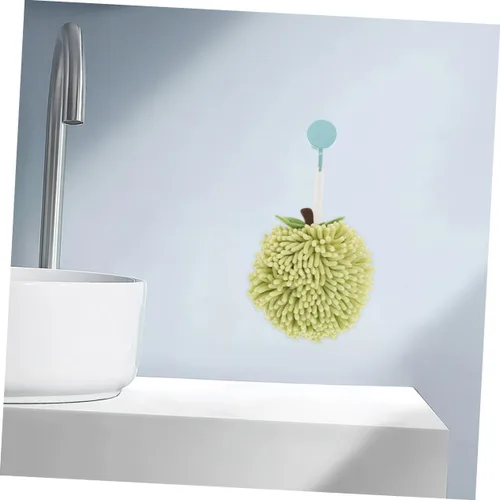 Vista 5 de 2pcs Chenille Hand Towels Fuzzy Super Absorbent and Quick Drying for Bathroom and Kitchen Cute Hanging Design for Easy Storage and Versatile Use