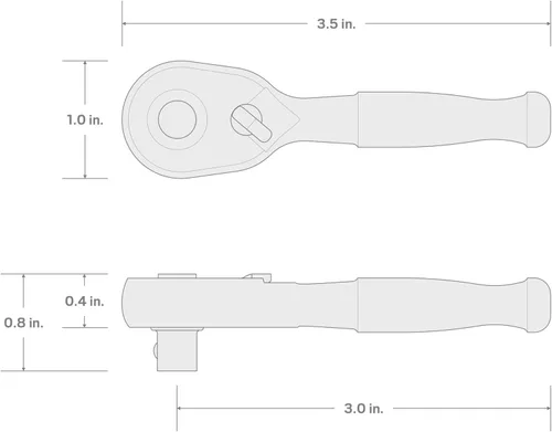 Vista 7 de TEKTON Trinquete de liberación rápida corto y grueso de 1/4 pulgadas x 3 pulgadas SRH11003