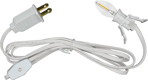 Creative Hobbies® Cable de lámpara de repuesto de una sola luz para casa de pueblo de Navidad, incluye bombilla LED, 1 paquete