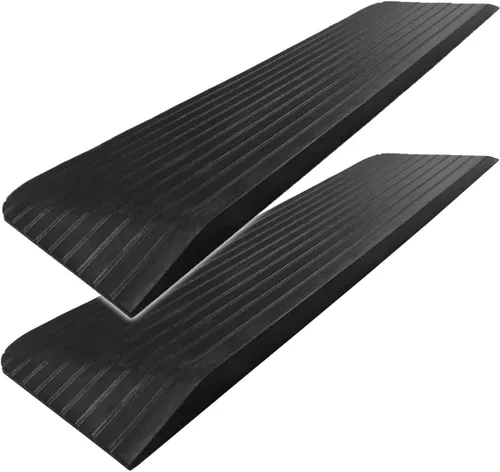 Vista 7 de Rampas de umbral de caucho para Scooters y sillas de ruedas, negro