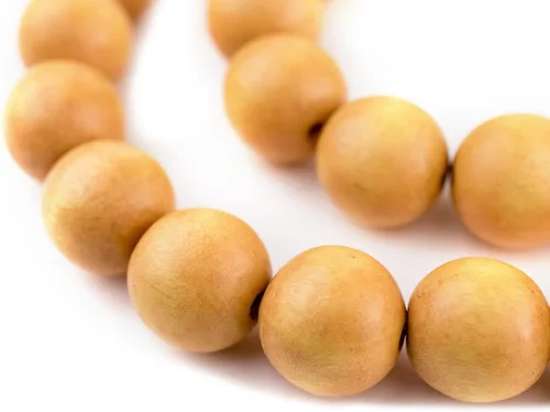 Vista 27 de TheBeadChest: cuentas de madera redondas naturales de 0.315 pulgadas, cuentas de madera sueltas espaciadoras para fabricar joyas, 4 tamaños