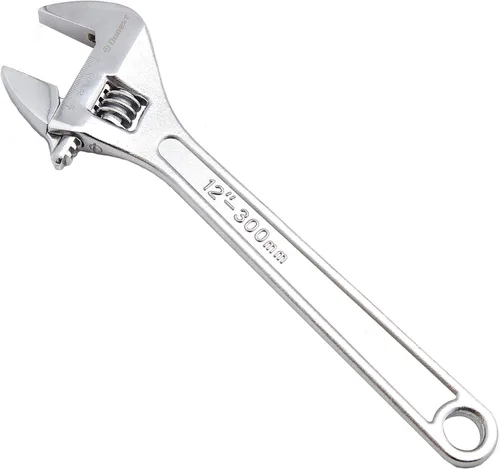 Donext Llave ajustable de 12 pulgadas Herramienta de mano profesional CR-V Llave de media luna de acero