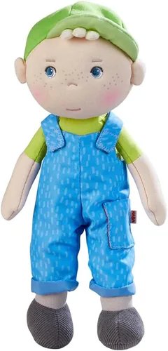 Vista 9 de HABA Snug-up Roya - Muñeca suave con pelo rojo y cara bordada, muñeca lavable