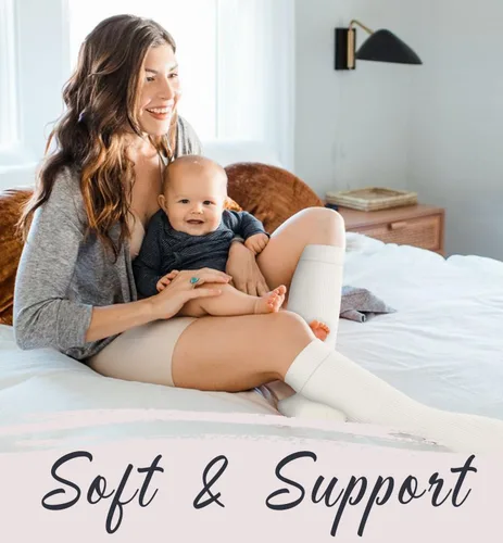 Vista 3 de COOLOVER 4 Pairs Compression Socks for Women & Men Circulation 15-20mmHg -Best Support for Nursing, Athletic, Cycling, Flight