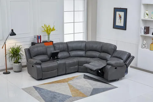 Vista 132 de Betsy Furniture 8018 - Juego de sillón reclinable de cuero reconstituido, para sala, sofá reclinable, sofá de dos piezas y sillón de cuero