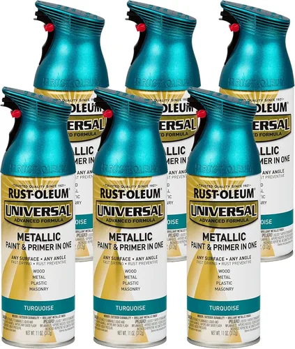 Vista 26 de Rust-Oleum 267298-6PK Pintura en aerosol martillada universal para todas las superficies, 12 onzas, blanco, paquete de 6