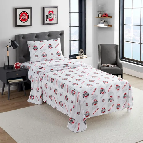 Vista 15 de Juego de sábanas con licencia oficial de Alabama Crimson Tide NCAA tamaño twin – Ropa de cama con logotipo del equipo para dormitorios
