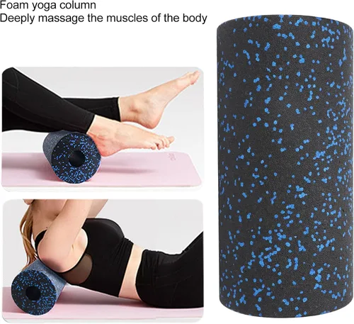 Vista 4 de Rodillo de espuma, juego de rodillos de espuma 3 en 1 para aliviar el dolor de espalda, ejercicio, yoga, terapia física, masaje profundo, ajuste