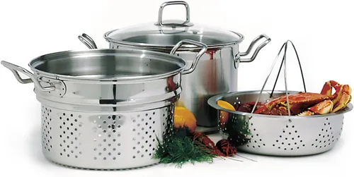 Vista 2 de Norpro8-Quart Corona Steamer Cocina de acero inoxidable 4piezas