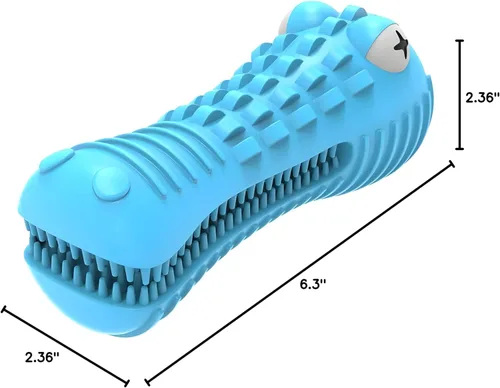 Vista 9 de Juguetes para perros para masticadores agresivos, juguetes masticables para masticadores agresivos, cuidado dental, limpieza de dientes, pastores