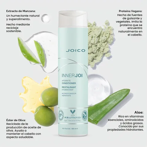 Vista 4 de Joico InnerJoi Hydrate Conditioner For Dry Hair & Scalp Sulfate & Paraben Free Naturally-Derived Vegan Formula