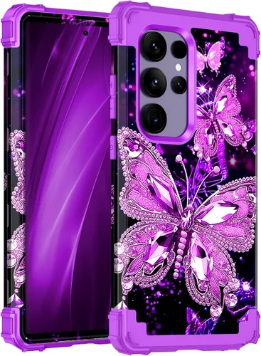 Vista 34 de Miqala Funda para Galaxy S8, que brilla en la oscuridad, tres capas, resistente, a prueba de golpes, protección completa, parachoques de plástico