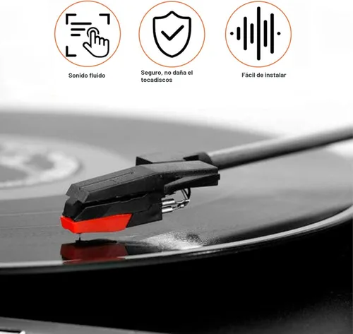 Vista 6 de Aguja para Tocadiscos, 1 unidad de Cartucho para Tocadiscos con 4 piezas de Puntas de Repuesto de Diamante para Crosley, ION, LP, Fonógrafo