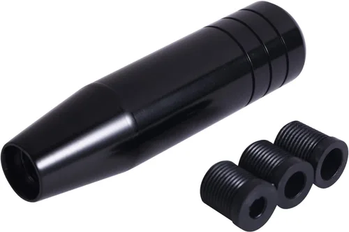 Vista 5 de Perilla de Cambio, cabezal de pomos de auto Gear Shifter, Accesorios de aleación de aluminio de operación automática., Negro