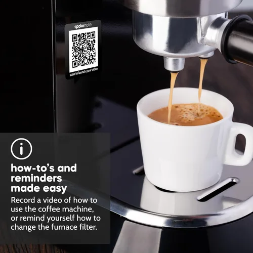 Vista 5 de Paquete de pegatinas - 10 códigos únicos por paquete - Añade video en cualquier cosa (monocromo)