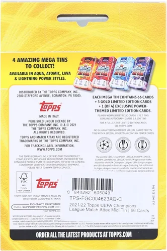 Vista 2 de Topps UEFA Champions League Match Attax Mega Tin 2021/22 Aqua
