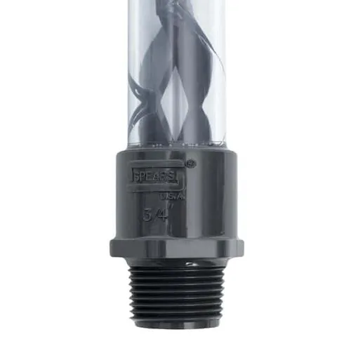 Vista 2 de Cole-Parmer Mezclador de tubería de PVC transparente Schedule 40: 3/4 (in) NPT (M), 12 elementos