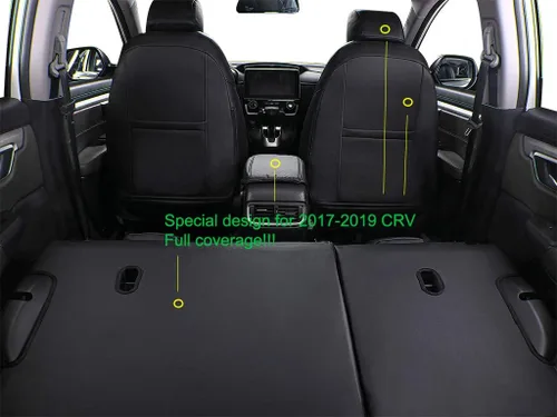 Vista 3 de EKR Fundas de asiento CRV de ajuste personalizado para Honda CRV 2015 2016 Juego completo de funda de asiento para SUV, protectores de asiento
