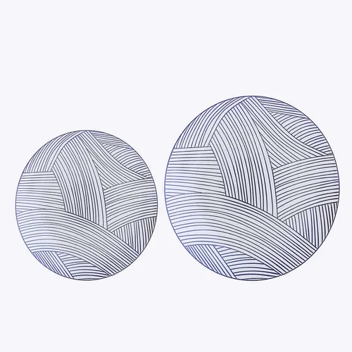 Vista 7 de Efavormart - Paquete de 10 platos de postre de plástico con pincel, color blanco y azul, platos desechables redondos para ensalada, 7 pulgadas