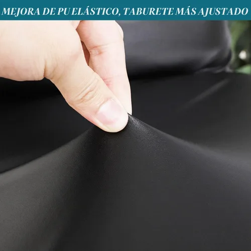Vista 4 de ANWUCHEN Fundas de taburete rectangulares, paquete de 2 fundas elásticas impermeables de poliuretano rectangulares para taburetes de bar, fundas
