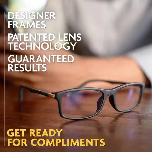 Vista 7 de Prospek Gafas de Lectura con Bloqueo de Luz Azul para Hombre DYNAMIC +0.5 Dioptría - Lentes de Alta Calidad Óptica - Talla Regular