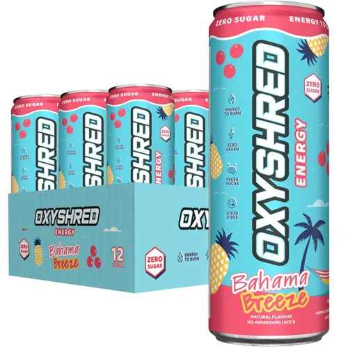 EHP Labs OxyShred - Bebida energética saludable, sin azúcar, con aminoácidos, extracto de té verde, vitamina C y L carnitina, cero carbohidratos,