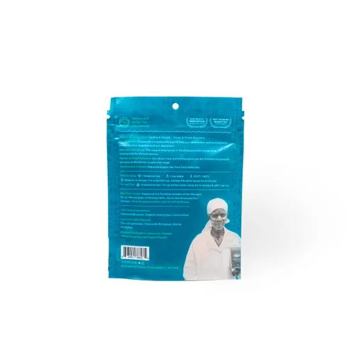 Vista 2 de JusTea CHAMOMILE DREAM Té de hierbas de hojas sueltas Bolsa de repuesto reciclable Más de 40 tazas (1.6 onzas) Sin cafeína Ganador