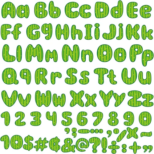 Vista 26 de 260 piezas de letras en blanco y negro para tablón de anuncios de aula, paquete combinado de letras de 4 pulgadas, juego de puntos y rayas