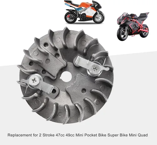 Vista 6 de GOOFIT Reemplazo del volante de arranque de retroceso para motor de 47 cc y 49 cc ATV Quad Mini Dirt Pit Pocket Bike