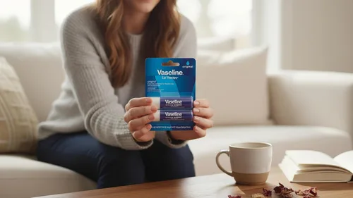 Vista 10 de Vaseline Lip Therapy Care Original, nutrición de acción rápida, ideal para labios agrietados, secos, partidos o dañados, bálsamo labial, paquete