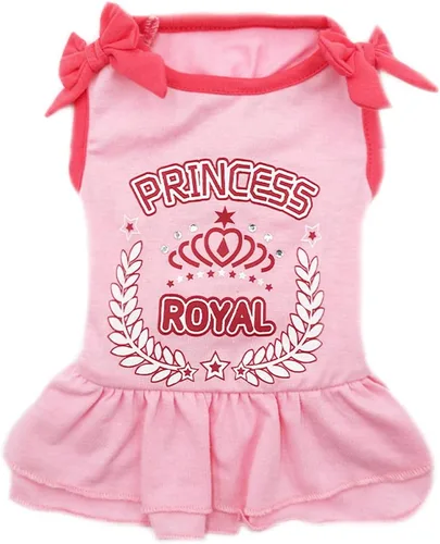 KYEESE Vestidos para perro, corbata de moño rosa, ropa para mascotas, chaleco Yorkshire, camisa, vestido de verano para perro, princesa, XS