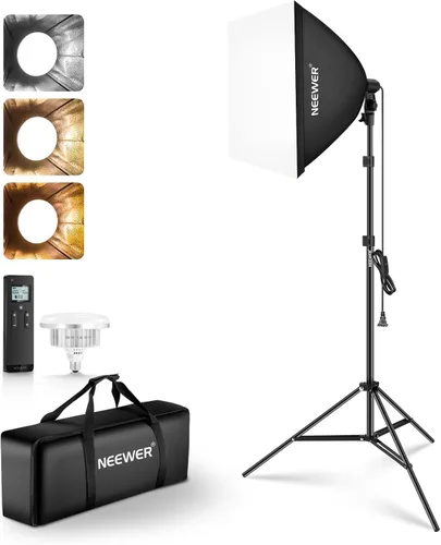 Vista 14 de NEEWER Kit de iluminación RGB equivalente a 180 W con control de aplicación y 9 efectos, paquete de 2 bombillas LED de 9 W 2700-6500K CRI93+